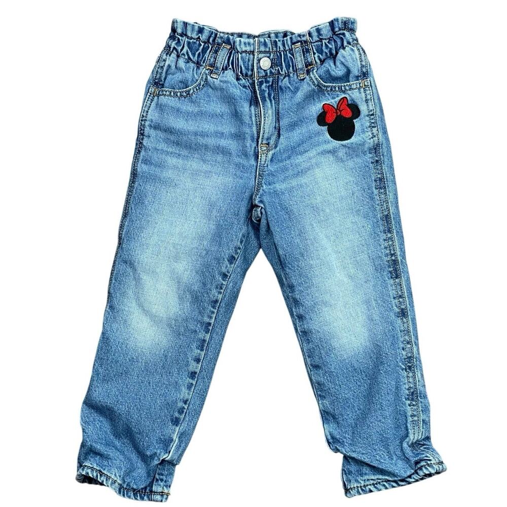 Disney for Baby GAP Girls' Minnie Mouse Embroidery Tapered Denim Jeans Pants 4YO